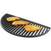 Hisencn 18” Half Moon Cast Iron Cooking Grate for Large Big Green Egg, Kamado Joe Classic I, II, III, Pit Boss K22, Louisiana K22, Coyote The Asado Cooker, Any 18 Inch Kamado Grill