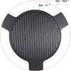 Hisencn Cast Iron Plate Setter for Medium Big Green Egg Accessories and Other 15 Inches Diameter Cooking Grills, Kamado Grill, 15.5″ Pizza Stone, Heat Deflector with 3 Legs