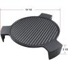 Hisencn Cast Iron Plate Setter for Medium Big Green Egg Accessories and Other 15 Inches Diameter Cooking Grills, Kamado Grill, 15.5″ Pizza Stone, Heat Deflector with 3 Legs