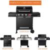 Hisencn Cooking Grates for Dyna Glo DGH450CRP DGH450CRP-D DGF493BNP DGH474CRP Gas Grill, Cast Iron Cooking Grates Replacement Part for Dyna Glo 4&5 Burner Gas Grill(16 7/16″ x 27 3/4″ for DGH450CRP)