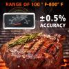 Hisencn G351-0076-W1 Temp Gauge, Thermometer, Heat Indicator Replacement for Charbroil and Kenmore Gas Grill Models Stainless Steel Temperature Gauge T00473 1PK Repair Parts(For Nexgrill & Kenmore grill)