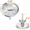 Hisencn G351-0076-W1 Temp Gauge, Thermometer, Heat Indicator Replacement for Charbroil and Kenmore Gas Grill Models Stainless Steel Temperature Gauge T00473 1PK Repair Parts(For Weber Genesis)