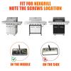 Hisencn G351-0076-W1 Temp Gauge, Thermometer, Heat Indicator Replacement for Charbroil and Kenmore Gas Grill Models Stainless Steel Temperature Gauge T00473 1PK Repair Parts(For Nexgrill & Kenmore grill)