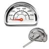 Hisencn G351-0076-W1 Temp Gauge, Thermometer, Heat Indicator Replacement for Charbroil and Kenmore Gas Grill Models Stainless Steel Temperature Gauge T00473 1PK Repair Parts(For Charbroil & Kenmore grill)