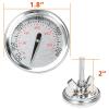 Hisencn G351-0076-W1 Temp Gauge, Thermometer, Heat Indicator Replacement for Charbroil and Kenmore Gas Grill Models Stainless Steel Temperature Gauge T00473 1PK Repair Parts(For Weber Spirit)