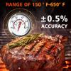 Hisencn G351-0076-W1 Temp Gauge, Thermometer, Heat Indicator Replacement for Charbroil and Kenmore Gas Grill Models Stainless Steel Temperature Gauge T00473 1PK Repair Parts(For Charbroil grill)