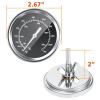 Hisencn G351-0076-W1 Temp Gauge, Thermometer, Heat Indicator Replacement for Charbroil and Kenmore Gas Grill Models Stainless Steel Temperature Gauge T00473 1PK Repair Parts(For Monument Grills)