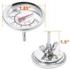 Hisencn G351-0076-W1 Temp Gauge, Thermometer, Heat Indicator Replacement for Charbroil and Kenmore Gas Grill Models Stainless Steel Temperature Gauge T00473 1PK Repair Parts(For Charbroil grill)