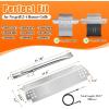 Hisencn Gas Grill Repair for Kenmore 122.16134, 122.16134110, Nexgrill 720-0719BL, 720-0773, 720-0783, Tera Gear 1010007A, Grill Straight Burner Pipe Tubes, Heat Plate Replacement Parts(304 Stainless Steel)