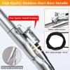 Hisencn Gas Grill Repair for Kenmore 122.16134, 122.16134110, Nexgrill 720-0719BL, 720-0773, 720-0783, Tera Gear 1010007A, Grill Straight Burner Pipe Tubes, Heat Plate Replacement Parts(Stainless Steel)