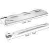 Hisencn Grill Replacement Parts for Kenmore 146.23678310 146.23679310, Stainless Steel Grill Burner and Heat Plates for Kenmore 3 Burner Gas Grill Replacement Parts, 640-05057371-6, 640-05057373-6