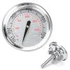 Hisencn G351-0076-W1 Temp Gauge, Thermometer, Heat Indicator Replacement for Charbroil and Kenmore Gas Grill Models Stainless Steel Temperature Gauge T00473 1PK Repair Parts(For Weber Spirit)