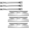 Hisencn Grill Replacement Parts for Kenmore 146.23678310 146.23679310, Stainless Steel Grill Burner and Heat Plates for Kenmore 3 Burner Gas Grill Replacement Parts, 640-05057371-6, 640-05057373-6