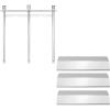 Hisencn Replacement Rebuild Kit for Sonoma CGR27 CGR27LP CGR30 CGR30LP SGIR27LP Gas Grill, Stainless Steel Grill Burner Tube & Heat Plate Tent Grill Parts