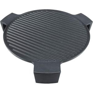 Hisencn 18″ Cast Iron Plate Setter for Large Big Green Egg Accessories and Other 18 Inches Diameter Cooking Grills, Kamado Grill, Pizza Stone, Heat Deflector with 3 Legs