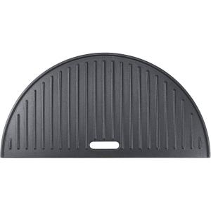 Hisencn 18″ Half Moon Cast Iron Reversible Griddle for Kamado Joe KJ-23RHC Classic II, KJ23NRHCI Classic III, KJ23RH Classic I, Stand-Alone Classic, Large Big Green Egg, and other Kamado Grills