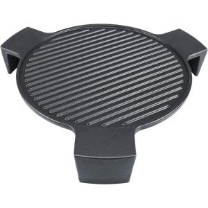 Hisencn Cast Iron Plate Setter for Medium Big Green Egg Accessories and Other 15 Inches Diameter Cooking Grills, Kamado Grill, 15.5″ Pizza Stone, Heat Deflector with 3 Legs