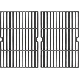 Hisencn Cooking Grates for Dyna Glo DGH450CRP DGH450CRP-D DGF493BNP DGH474CRP Gas Grill, Cast Iron Cooking Grates Replacement Part for Dyna Glo 4&5 Burner Gas Grill(15 3/4 x 21″ for DGF350CSP)