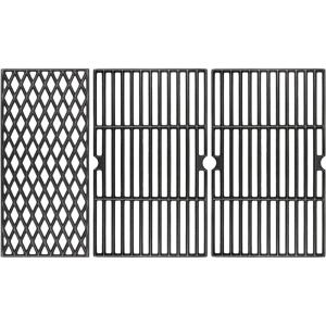 Hisencn Cooking Grates for Dyna Glo DGH450CRP DGH450CRP-D DGF493BNP DGH474CRP Gas Grill, Cast Iron Cooking Grates Replacement Part for Dyna Glo 4&5 Burner Gas Grill(16 7/16″ x 27 3/4″ for DGH450CRP)