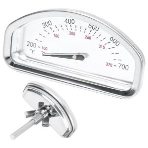 Hisencn G351-0076-W1 Temp Gauge, Thermometer, Heat Indicator Replacement for Charbroil and Kenmore Gas Grill Models Stainless Steel Temperature Gauge T00473 1PK Repair Parts(For Cuisinart)