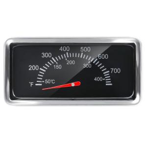 Hisencn G351-0076-W1 Temp Gauge, Thermometer, Heat Indicator Replacement for Charbroil and Kenmore Gas Grill Models Stainless Steel Temperature Gauge T00473 1PK Repair Parts(For Nexgrill & Kenmore grill)