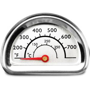 Hisencn G351-0076-W1 Temp Gauge, Thermometer, Heat Indicator Replacement for Charbroil and Kenmore Gas Grill Models Stainless Steel Temperature Gauge T00473 1PK Repair Parts(For Charbroil & Kenmore grill)