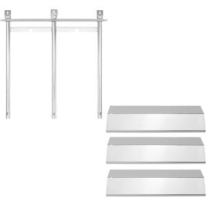 Hisencn Replacement Rebuild Kit for Sonoma CGR27 CGR27LP CGR30 CGR30LP SGIR27LP Gas Grill, Stainless Steel Grill Burner Tube & Heat Plate Tent Grill Parts
