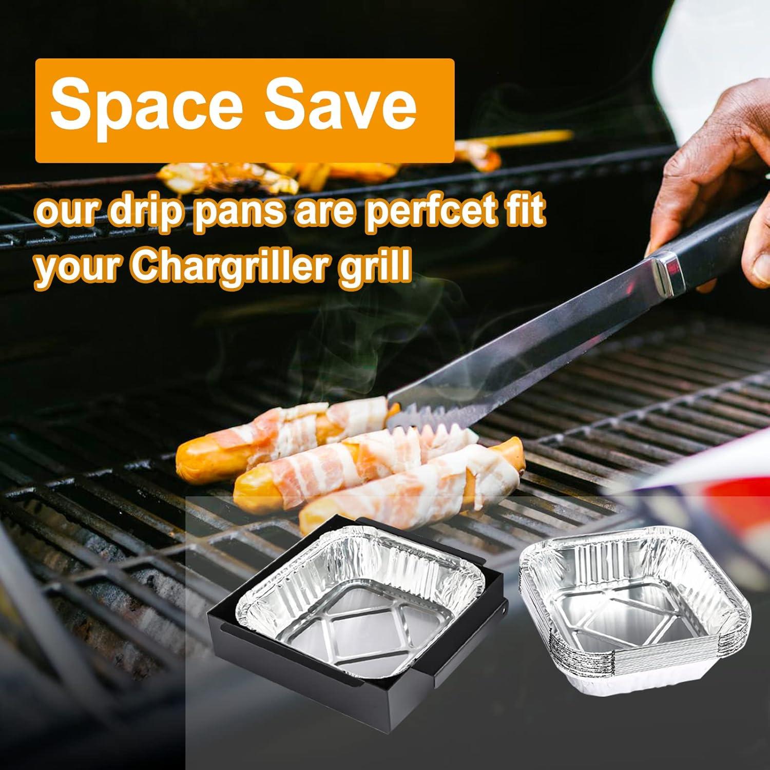 imageHisencn Grease Tray with Catch Pan for Chargriller 5050 5650 3070 5072 Chargriller Texas Trio Grease Catcher Grill Drip Pan Replacement Part for CharGriller Grill Part Number 200163blackfor Chargriller
