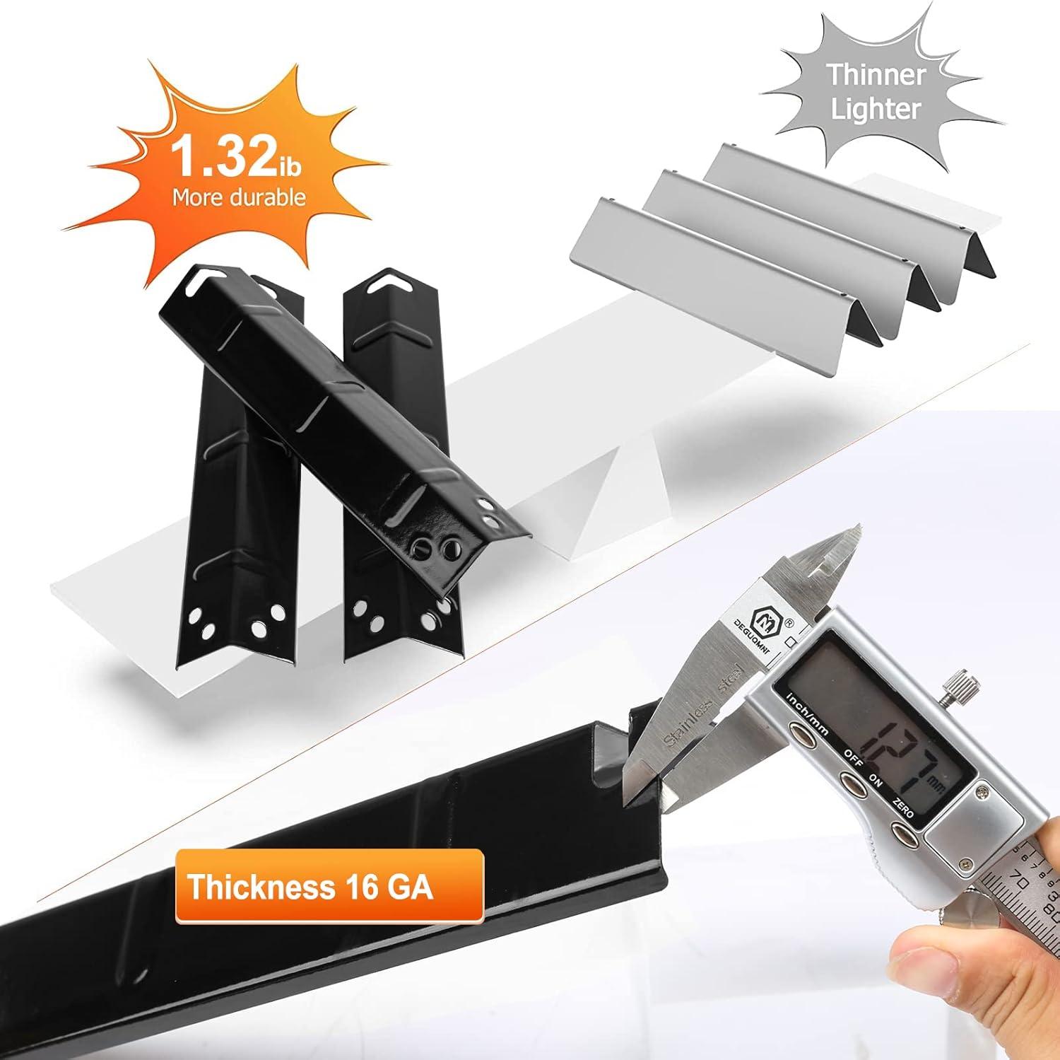 imageHisencn Grill Replacement Parts for Expert XG1010100202 GBC2016WRS 3 Burner Gas Grill Stainless Steel Grill Burner and Porcelain Heat Plates for Walmart Expert Grill Parts 3 Packfor Expert Grill XG1010100202