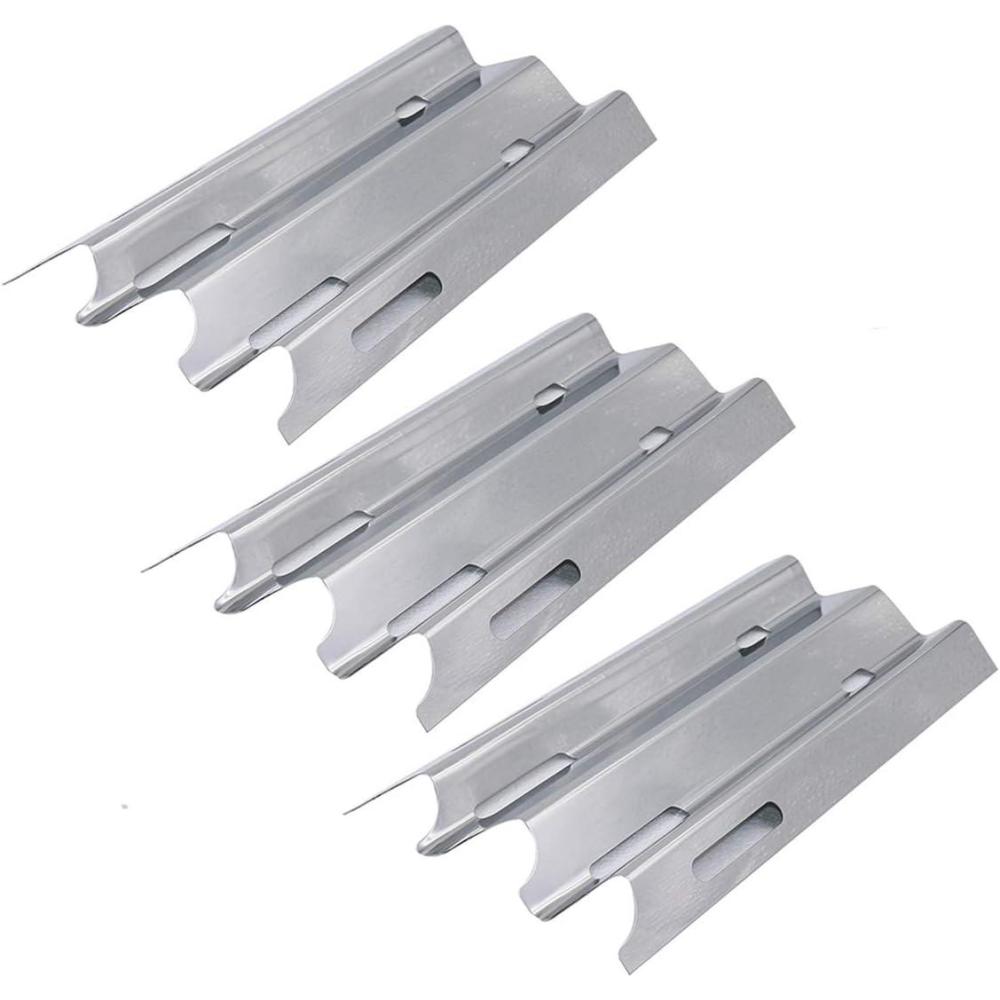 imageHisencn 3pack Stainless Heat Plate Shield Tent BBQ Burner Cover Flame Tamer Deflector Diffuser Replacement Parts for Vermont Castings VM400 JennAir JA460 JA580 Gas Grill Models 14 12 x 7 14 inch