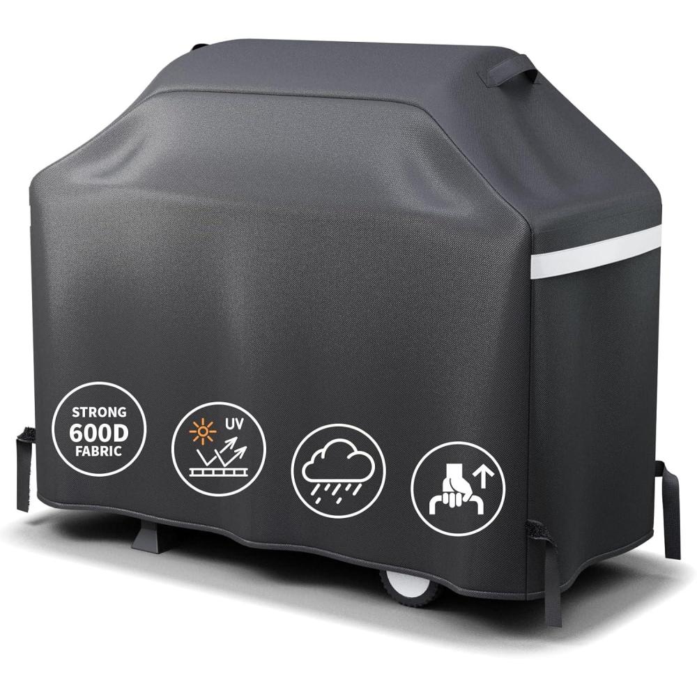 imageHisencn 57 inch Grill Cover for Dyna Glo 5 Burner dgf510sbp dgf510pbpd dge530bspd Heavy Duty Waterproof Outdoor BBQ Cover for Dyna Glo Premium Grill All Weather Protection Fade and UV Resistant55 W x 23 D x 42 H