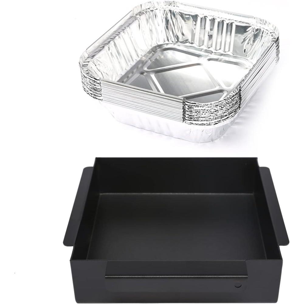 imageHisencn Grease Tray with Catch Pan for Chargriller 5050 5650 3070 5072 Chargriller Texas Trio Grease Catcher Grill Drip Pan Replacement Part for CharGriller Grill Part Number 200163blackfor Chargriller