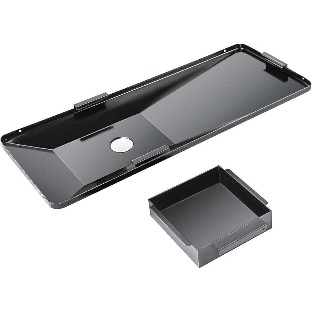 imageHisencn Grease Tray with Catch Pan for Chargriller 5050 5650 3070 5072 Chargriller Texas Trio Grease Catcher Grill Drip Pan Replacement Part for CharGriller Grill Part Number 200163Grease Tray Drip Pan