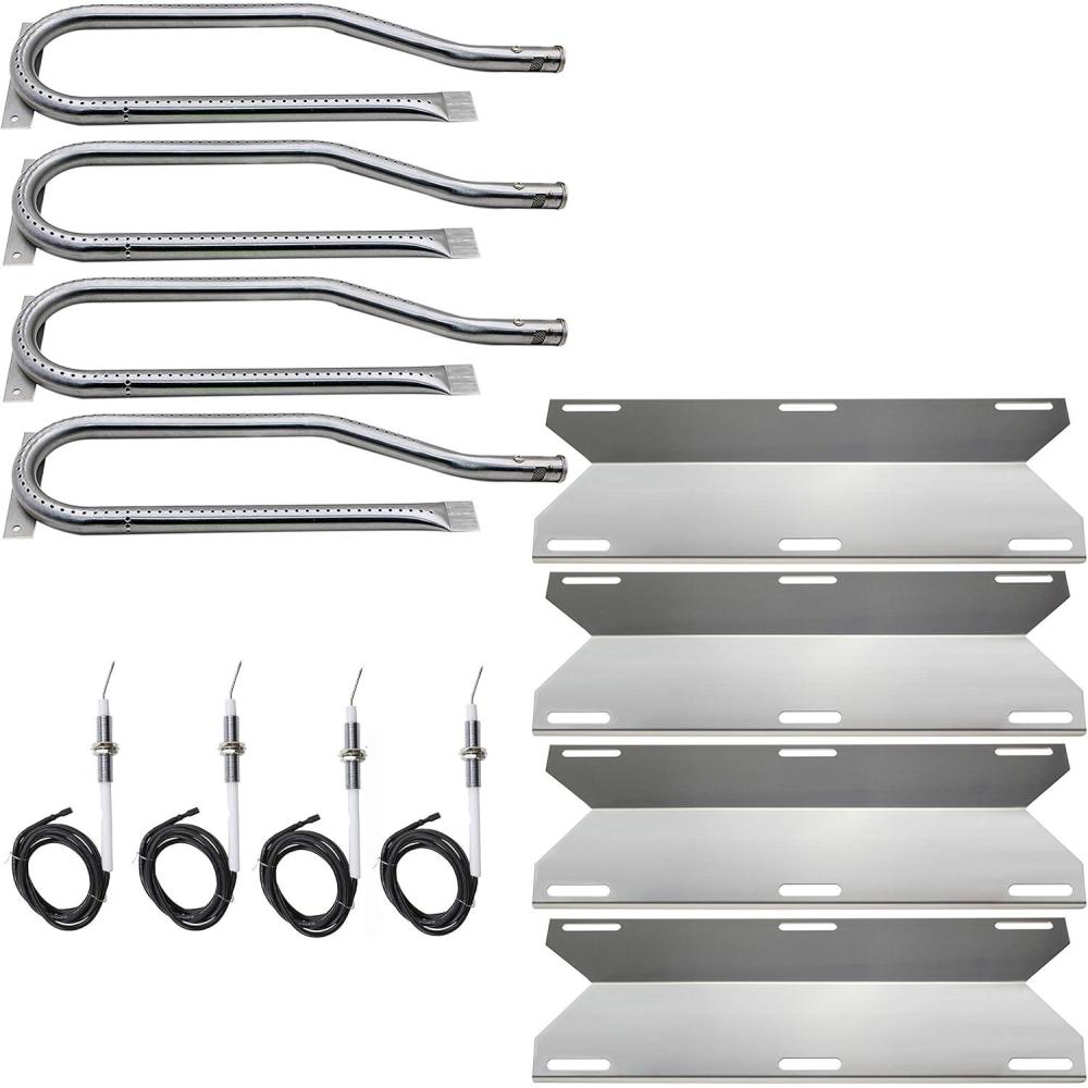 imageHisencn Replacement Parts for Jenn Air Grill 7200336 7200337 7200511 7200512 7200586A Heat Plates Igniter amp Burner Replacement for Jenn Air Gas Grill Part Number NGCHP2 11585000