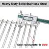 Hisencn 17″ Stainless Steel Cooking Grid Grates for Charbroil 463250509, 463250510, Grill Master 720-0737, 720-0670E, Thermos 461262409, Vermont Castings, Centro 2000, 4000, Kenmore 16113, 16115