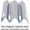 Hisencn 3pack Stainless Heat Plate Shield Tent BBQ Burner Cover Flame Tamer Deflector Diffuser Replacement Parts for Vermont Castings VM400, Jenn-Air JA460, JA580 Gas Grill Models 14 1/2 x 7 1/4 inch
