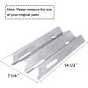 Hisencn 3pack Stainless Heat Plate Shield Tent BBQ Burner Cover Flame Tamer Deflector Diffuser Replacement Parts for Vermont Castings VM400, Jenn-Air JA460, JA580 Gas Grill Models 14 1/2 x 7 1/4 inch