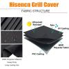 Hisencn 57 inch Grill Cover for Dyna Glo 5 Burner dgf510sbp, dgf510pbp-d, dge530bsp-d, Heavy Duty Waterproof Outdoor BBQ Cover for Dyna Glo Premium Grill, All Weather Protection, Fade and UV Resistant(65″ W x 24″ D x 44″ H)