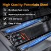 Hisencn Gas Grill Replacement Parts for Expert Grill 720-0968C 5 Burner Grill Stainless Steel Straight Burner Pipe Tubes and Porcelain Steel Heat Tent Plates Heat Shield Repair Kit (5 Pack)(for Expert 720-0789H 4 Burner)