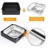Hisencn Grease Tray with Catch Pan for Chargriller 5050 5650 3070 5072, Chargriller Texas Trio, Grease Catcher, Grill Drip Pan Replacement Part for Char-Griller Grill, Part Number 200163(black-for Chargriller)