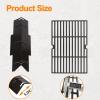 Hisencn Grill Replacement Parts for Dyna-Glo DGC350CNP-D DGF350CSP DGF350CSP-D, 2-Pack Porcelain Steel Heat Plates, 2-Pack Cast Iron Grill Grates, Flavorizer Bars