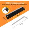 Hisencn Grill Replacement Parts for Expert XG10-101-002-02 GBC2016WRS 3 Burner Gas Grill, Stainless Steel Grill Burner and Porcelain Heat Plates for Walmart Expert Grill Parts, 3 Pack(for Expert Grill XG10-101-002-02)