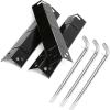 Hisencn Grill Replacement Parts for Expert XG10-101-002-02 GBC2016WRS 3 Burner Gas Grill, Stainless Steel Grill Burner and Porcelain Heat Plates for Walmart Expert Grill Parts, 3 Pack(for Expert Grill XG10-101-002-02)