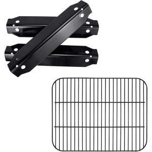 Hisencn Grill Replacement Parts for Dyna-Glo DGC310CNP-D, DGC310RNP-D, DGC310BNP-D, Porcelain Steel Heat Plates Tents, Cooking Grates Grids for Dyna-Glo 3-Burner Open Cart Propane Gas Grill