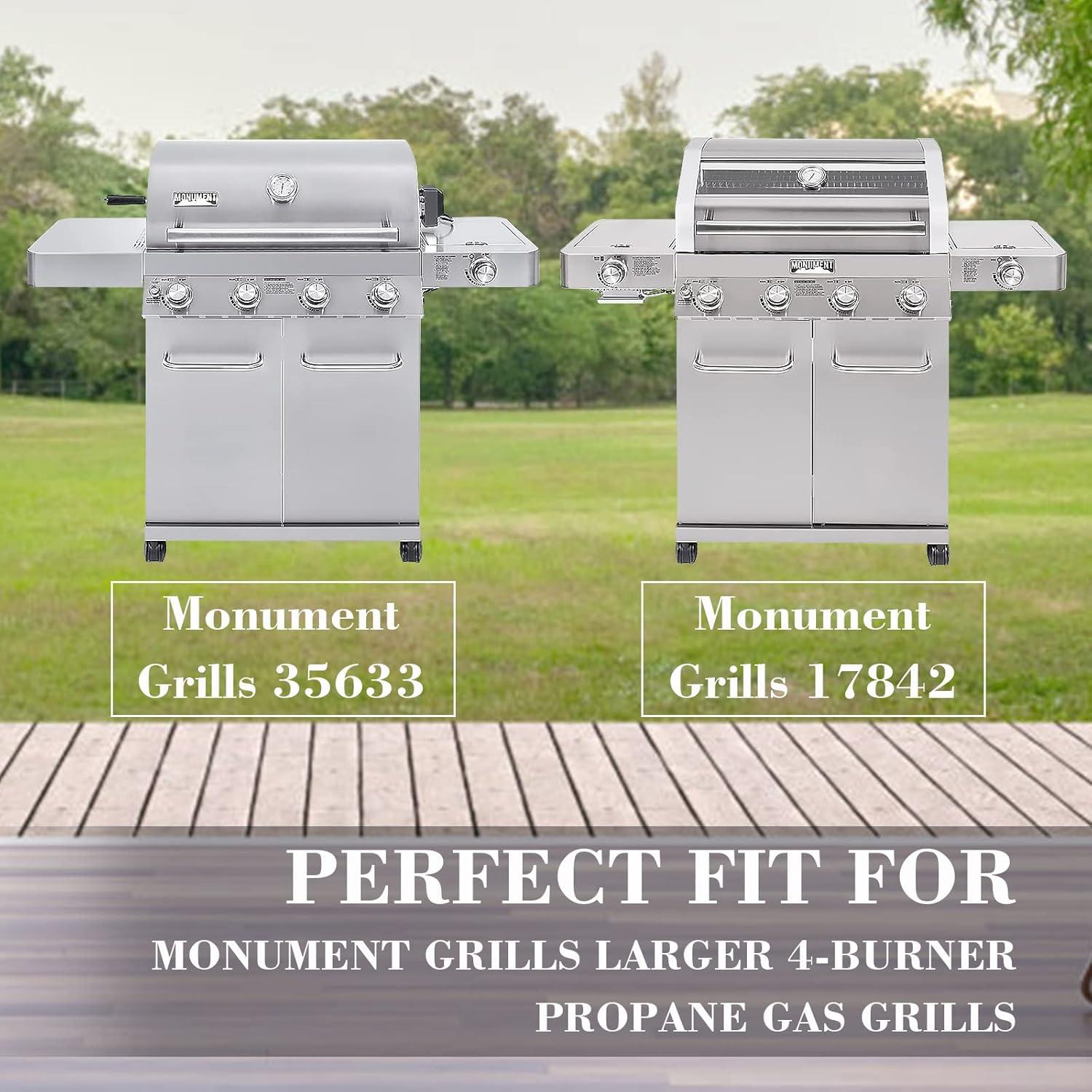 imageHisencn Replacement Parts for Monument Grills 24367 35633 17842 24633 41847NG 77352 77352MB Heat Tent and Grill Burneramp Igniter Replacement Parts for Monument Grills 4Burner Gas Grill