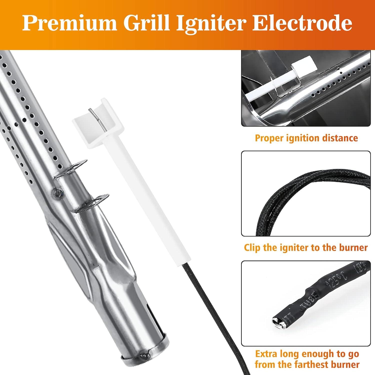 imageHisencn Replacement Parts for Monument Grills 24367 35633 17842 24633 41847NG 77352 77352MB Heat Tent and Grill Burneramp Igniter Replacement Parts for Monument Grills 4Burner Gas Grill