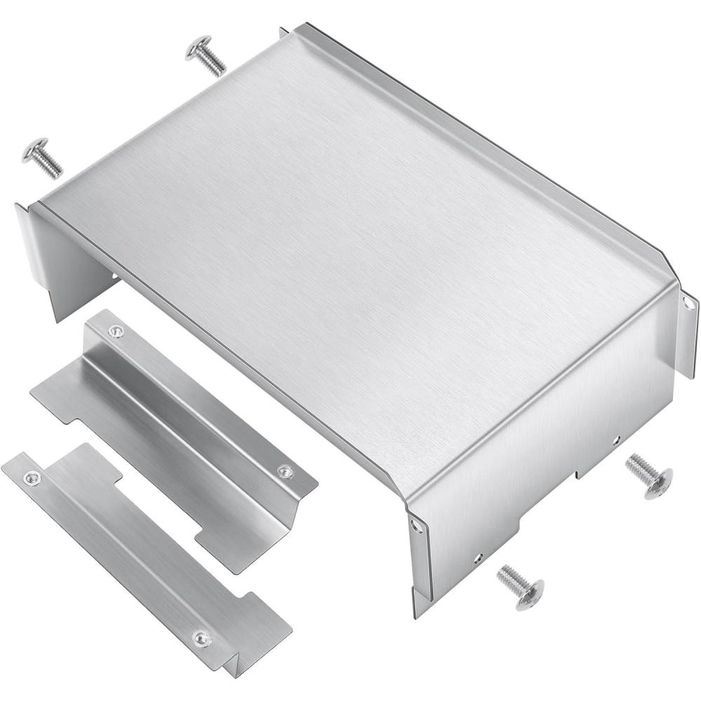 imageHisencn Grill Heat Plates for Dyna Glo 3Burner Grill Replacement Parts for DynaGlo DGC310CNPD DGC310RNPD DGC310BNPD Grill Models PorcelainEnameled Steel Heat Shield Tent Parts 3 Pack13 x 88