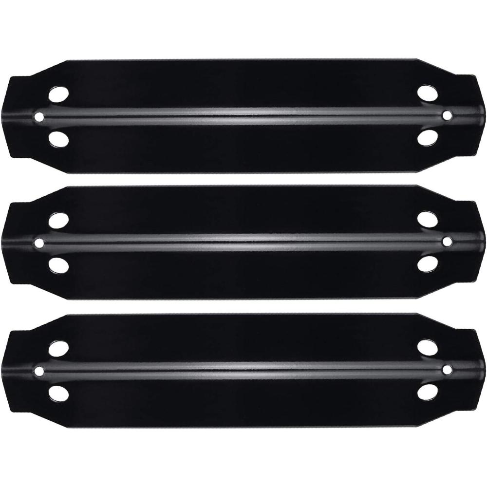 imageHisencn Grill Heat Plates for Dyna Glo 3Burner Grill Replacement Parts for DynaGlo DGC310CNPD DGC310RNPD DGC310BNPD Grill Models PorcelainEnameled Steel Heat Shield Tent Parts 3 Pack13 710