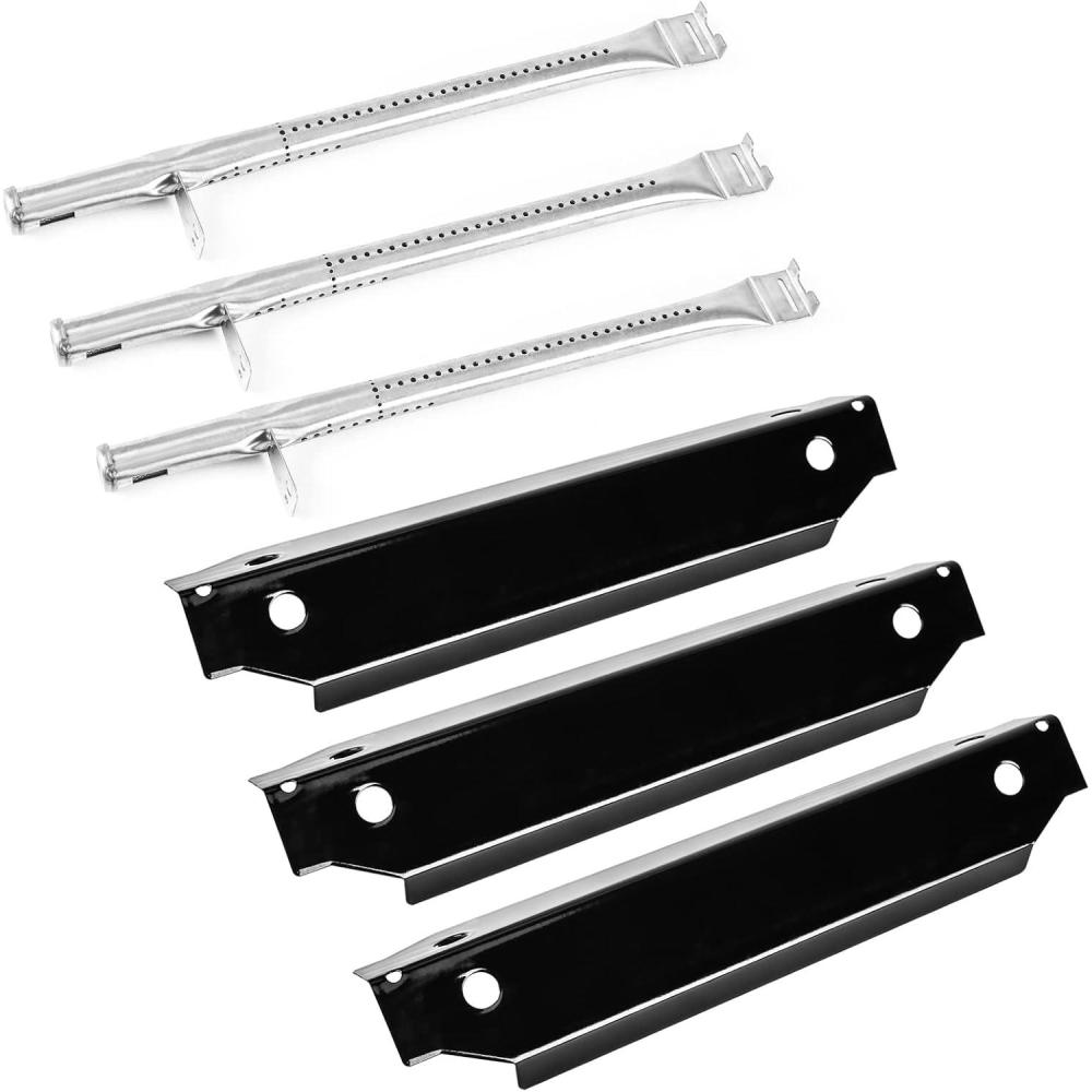 imageHisencn Grill Replacement Parts for DynaGlo 3 Burner Open Cart Propane Gas Grill DGC310CNPD DGC310RNPD DGC310BNPD DGB310SSP DGC210CNP DGB300CNP DGB365GNP 7001673 Grill Heat PlateBurner  3 Pack