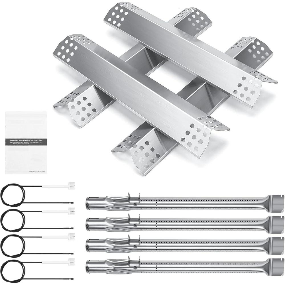 imageHisencn Replacement Parts for Monument Grills 24367 35633 17842 24633 41847NG 77352 77352MB Heat Tent and Grill Burneramp Igniter Replacement Parts for Monument Grills 4Burner Gas Grill
